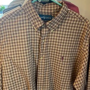 Long sleeve button down polo shirt